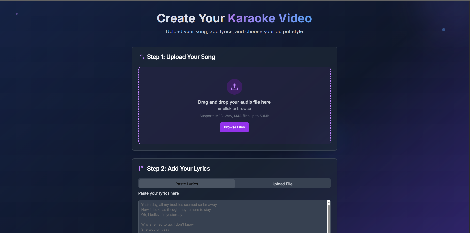 Auto Karaoke Video Generator preview